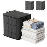 3 PCS 180L Foldable Clothes Storage Bags with Handles 50x50x70cm