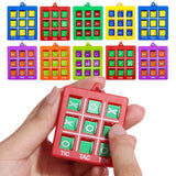10-Pack Portable Tic Tac Toe Game Keychain Set Colorful Travel-Friendly Toys