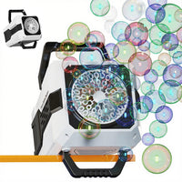 Bubble Machine – Automatic Rotation with RGB Lights Bubble Maker for Parties & Weddings