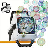 Bubble Machine – Automatic Rotation with RGB Lights Bubble Maker for Parties & Weddings