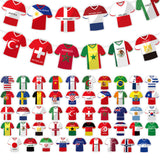 49 Pcs World Cup Soccer Jersey Flag Bunting Banner International Country for Sports Theme Decor