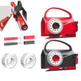 2-Pack Wrapping Paper Cutter & Tape Dispenser – Dual-Use for Holiday Gift Wrap