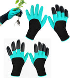 2 Pairs Waterproof Garden Gloves with ABS Claws for Digging