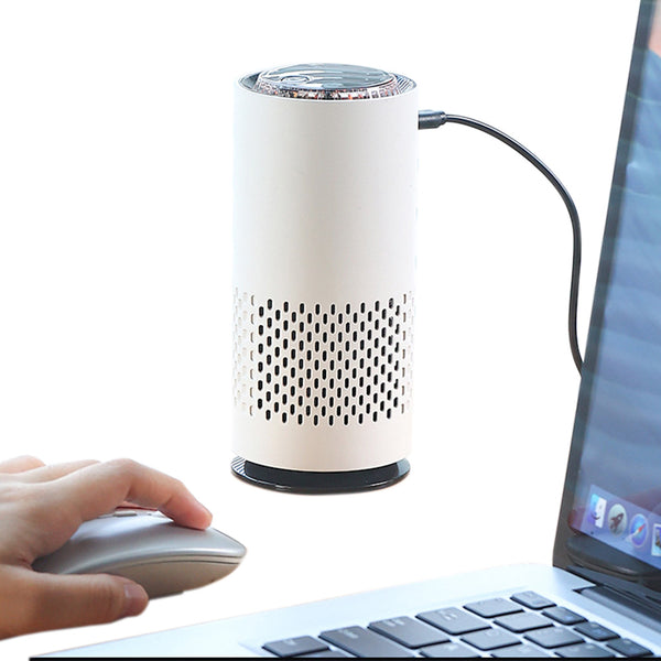 USB Air Purifier and Freshener – With Colorful Lights for Car Pet Bedroom and Office