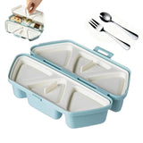 6 in 1 Onigiri Mold Triangle Rice Ball Mold Onigiri Maker Sushi Making Kit with Spoon and Fork
