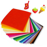 40Pcs Squares Polyester Felt Fabric Sheets For DIY Art Handcraft Mix Colour