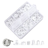 6 Styles 600Pcs Silicone Earring Backs Clear Soft Plastic Rubber Earring Backings with Storage Box