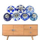 7Pcs Ceramic Cabinet Drawer Knobs – Cupboard Door Handles and Pulls for Furniture