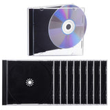 10 Pack Clear CD Jewel Cases for Disc Storage and Organization