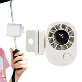 Car Clip-On Fan with LED Display – 100-Speed Adjustable Portable Fan for Camping & Umbrella Use