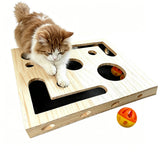 New Cat Nail File Enrichment Box Cat Scratch Puzzle Enrichment Box with Bell Balls for Cats