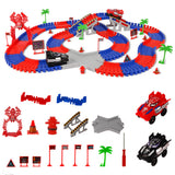212Pcs Spider Toys Set for Boys – Spider Race Track with 2 Cars Birthday Gift