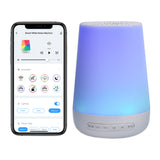 App Control White Noise Sound Machine with Adjustable Night Light 34 Sounds Trainer Alarm Clock