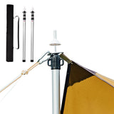 2 PCS Adjustable Aluminium Tarp Poles 09 to 23m Telescopic Camping