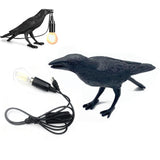 USB Crow Lamp Gothic Raven Light Halloween Decor for Bedroom or Bedside Table