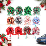 12 PCS Double Sided Printed Christmas Pull Ribbon Bows for Gift Wrapping