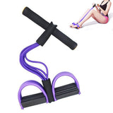 Portable Pedal Ankle Resistance Band Body Exercise Equipment Purple
