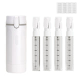 4-in-1 Travel Toiletry Bottle Set 30ml Leakproof Empty Containers with 120ml Compact Dispenser for Shampoo Lotion White