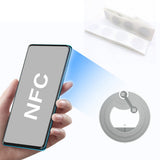 50 PCS Rewritable NFC Tag Stickers 13 Point 56MHz 180B Memory White 25mm