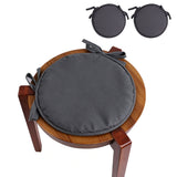 2 PCS 30CM Round Sponge Chair Cushions with Ties for Stools Grey