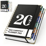 2027 A5 Weekly Planner Notebook Hardcover Calendar January to December Black