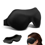 Adjustable Soft Sleep Masks for Side Sleepers for Women Men Travel Night Blindfold Black