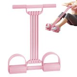 8-Tube Adjustable Resistance Bands with Pedal Detachable Exercise Bands Resistance Training Equipment for Home Office Yoga Workouts Pink