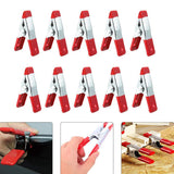 10 Pcs Set Spring Clamps Heavy Duty Metal Spring Clamps for Wood Fabric Working