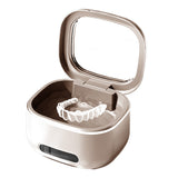 Retainer Cleaning Machine USB Rechargeable Cleaner for Glasses Jewelry Beige