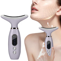 Facial Massager for Face and Neck with LED and Vibration Violet