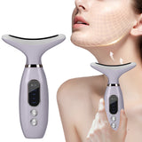 Facial Massager for Face and Neck with LED and Vibration Violet