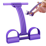 8-Tube Adjustable Resistance Bands with Pedal Detachable Exercise Bands Resistance Training Equipment for Home Office Yoga Workouts Purple