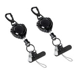 2 Pack Retractable Phone Tether with 81cm Steel Cable Anti Theft Badge Holder Key Reel for Phone Keys ID Cards Work Travel