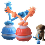 2Pcs Set Motion Activated Interactive Pet Ball Toys for Small Dogs Puppies Rechargeable Smart Rolling Ball with Rope