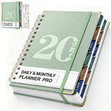 2027 A5 Weekly Planner Notebook Hardcover Calendar January to December Green