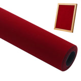 150x50cm Flocking Fabric Roll Self Adhesive for Craft and Liner Red