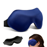 Adjustable Soft Sleep Masks for Side Sleepers for Women Men Travel Night Blindfold Blue