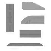 4Pcs Kit Threshold Bars Step Ramp Compatible with Ecovacs/Xiaomi/Cloud Whale Robot Vacuum Cleaner Gray