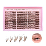 300 PCS Brown Lash Clusters Natural For Soft with Multiple Lengths