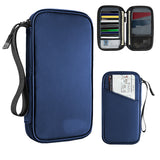 RFID Travel Passport Holder Passport Wallet for Family Blue