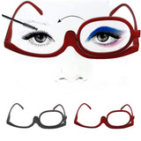 2Pcs Rotatable Magnifying Reading Flip Eyeglasses Foldable Women Reading Glasses Make Up Spectacles-1.5 Positive Diopter