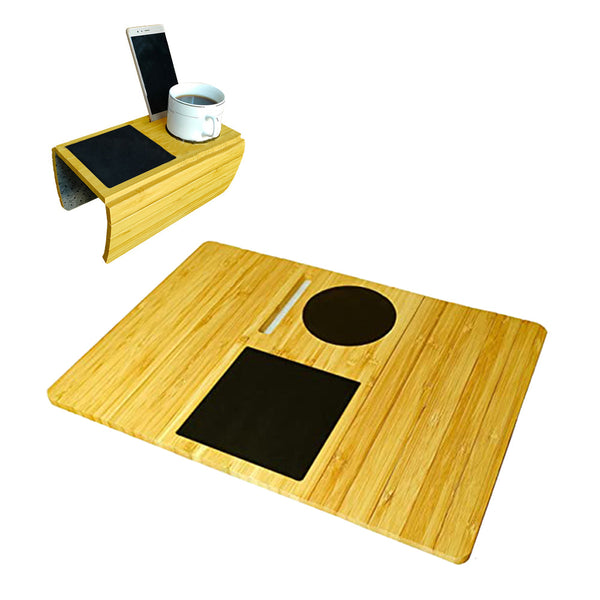 Non-Slip Flexible Arm Rest Sofa Table Tray Foldable Couch Arm Table