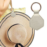 Magnetic Hat Clip for Travel PU Leather Hands Free Sunhat Clip on Bag Luggage Backpack Bag Accessory Beige