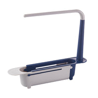 Telescopic Sink Rack Holder Expandable Storage Drain Basket for Home Kitchen
