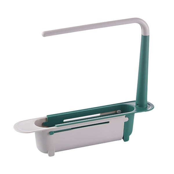 Telescopic Sink Rack Holder Expandable Storage Drain Basket for Home Kitchen