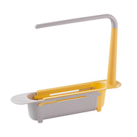 Telescopic Sink Rack Holder Expandable Storage Drain Basket for Home Kitchen