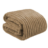 Flannel Blanket Soft Warm Throw Blanket Brown
