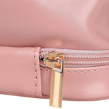 PU Leather Makeup Bag Double Layer Cosmetic Bag Travel Makeup Bag Pink