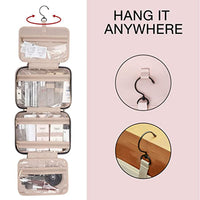 Travel Makeup Cosmetic Bathroom Toiletry Wash Shower Storage Bag Case With Hook Pink