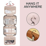 Travel Makeup Cosmetic Bathroom Toiletry Wash Shower Storage Bag Case With Hook Pink